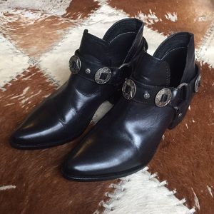 Steve Madden Black Aces Concho Bootie